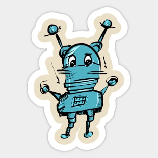 robot hug Sticker